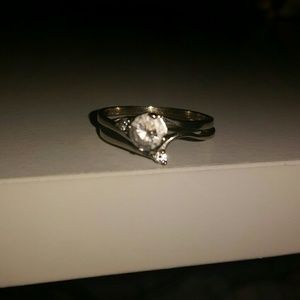 Engagement Promise Ring WHITE GOLD